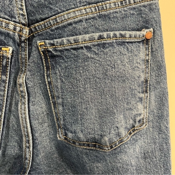 We The Free Lasso High Rise Button Fly Straight Leg Jeans 24 - Picture 6 of 14